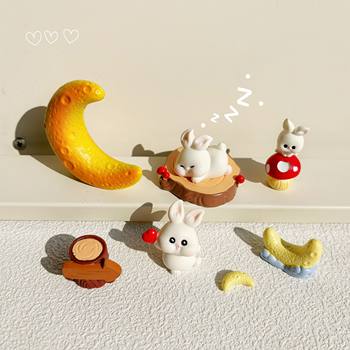 Cartoon Moon Love Rabbit Diy Desktop Ornament
