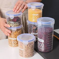 Thickened Fresh-Keeping and Moisture-Proof Grain Storage Jar, Ultra-Strong Plastic, High-Temperature Resistant, Tea and Nut Refrigerator Storage Box
