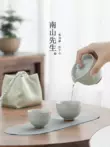 bình trà thủy tinh có lọc Ông Nanshan Cánh Sen Nhanh Cốc Du Lịch Đơn Giản Trà Bộ Cá Nhân Chuyên Dụng Ngoài Trời Di Động Kung Fu Trà Bộ Ly bộ ấm trà cối xay Trà sứ