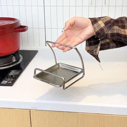 Stainless Steel Pot Lid Storage Rack Kitchen Countertop Non-Slip Spatula Storage Rack Stove Drain Rack Anti-Mold Cutting Board Holder