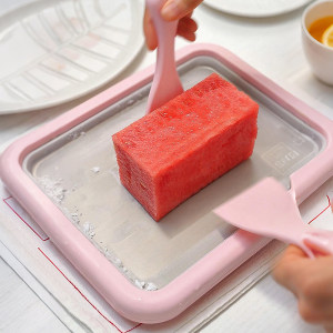 
Plug-in homemade yogurt frying ice machine for home use small ice machine for children's mini manual yogurt frying ice machine for ice cream