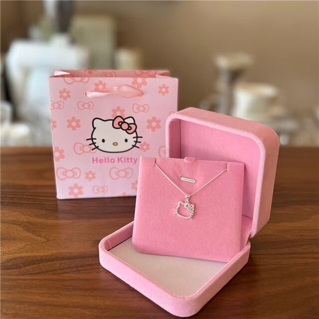 HelloKitty necklace is non-fading, versatile clavicle chain, cute kt cat girl, Chinese Valentine's Day gift brand, same style