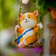 Cute puppy swinging Qiu Qianshu Pendant Kindergarten Outdoor Garden Balcony Courtyard Solar Light Decoration Swing
