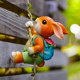 Climbing on the garden tree, little rabbit wall hanging kindergarten courtyard climbing outdoor pipe decoration flower pot pendant ornament
