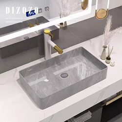Modern Minimalist Countertop Basin Square Washbasin Single Basin Small Size Household Washbasin Balcony Ceramic Washbasin