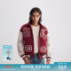 CHINISM Chichen woolen patchwork lapel baseball jacket men's American boys' embroidered quilted thickened jacket