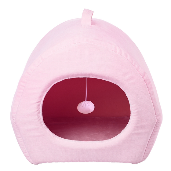 Cat nest warm in winter cat semi-enclosed house in winter can be detached and washed dog kennel bed in four seasons general pet supplies
