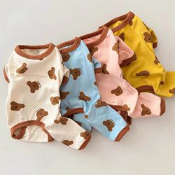 Dog Clothes Pet Pure Cotton Four-Legged Teddy Bichon Small Dog Thin Base Shirt Spring and Autumn Pajamas Home Wear