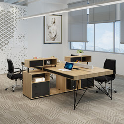 Staff Desk and Chair Combination Double Financial Office Screen Deck Computer Four-Person Desk Staff Station