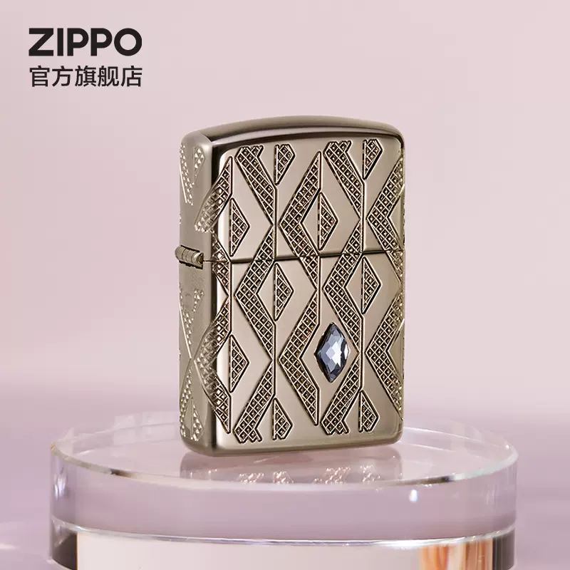 ZIPPO官方旗舰店之宝蔷薇水晶防风煤油打火机水晶镶嵌创意礼品-Taobao