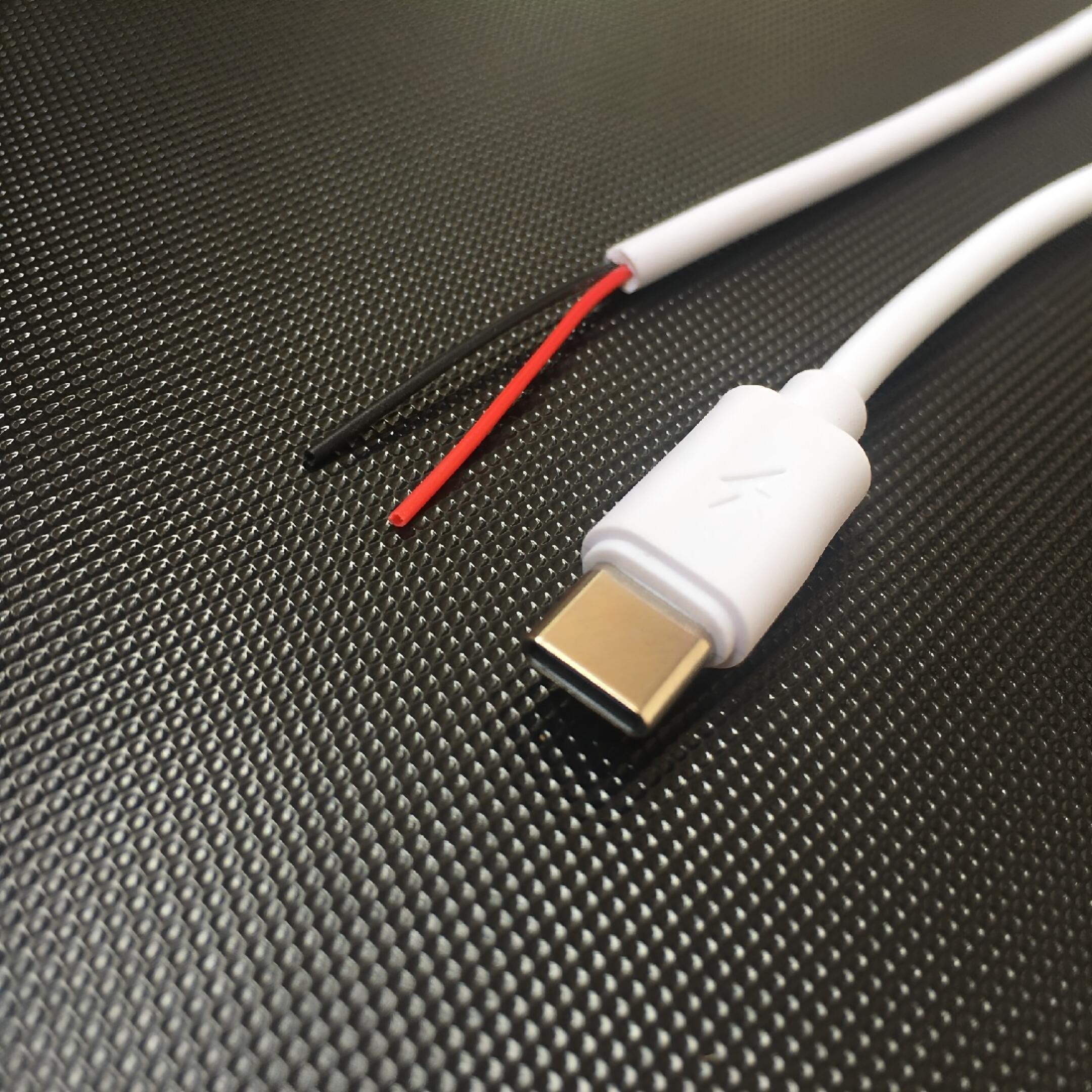 TYPE-C数据线单头tpc公头线快充type c2芯电源单头线充电usb线3m-淘宝网