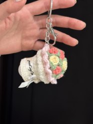 Badminton bouquet diy material pendant wool crochet cute bestie ball gift orchid handmade badminton