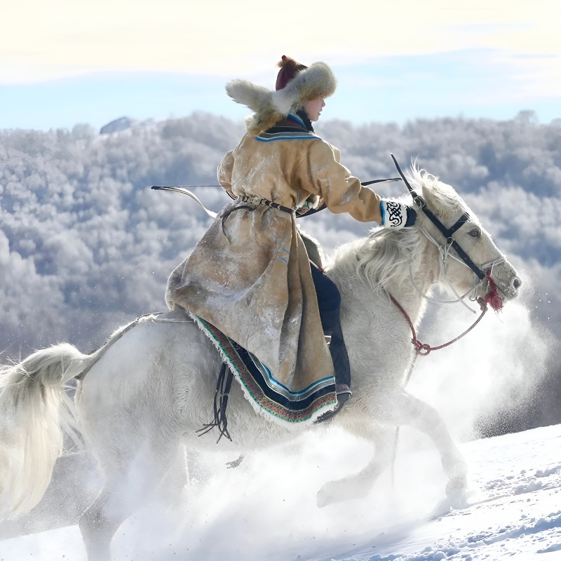 冬季呼伦贝尔大草原6天5晚纯玩私家小团 滑雪骑马驯鹿内蒙古旅游