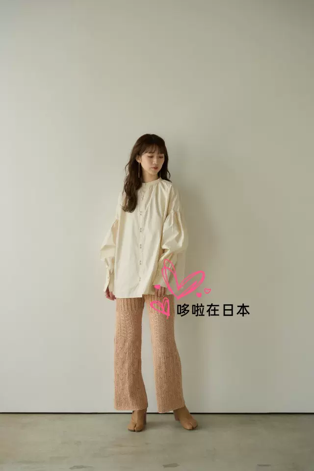 折日本代购拼邮包税eaphi衬衫back button gather blouse-Taobao