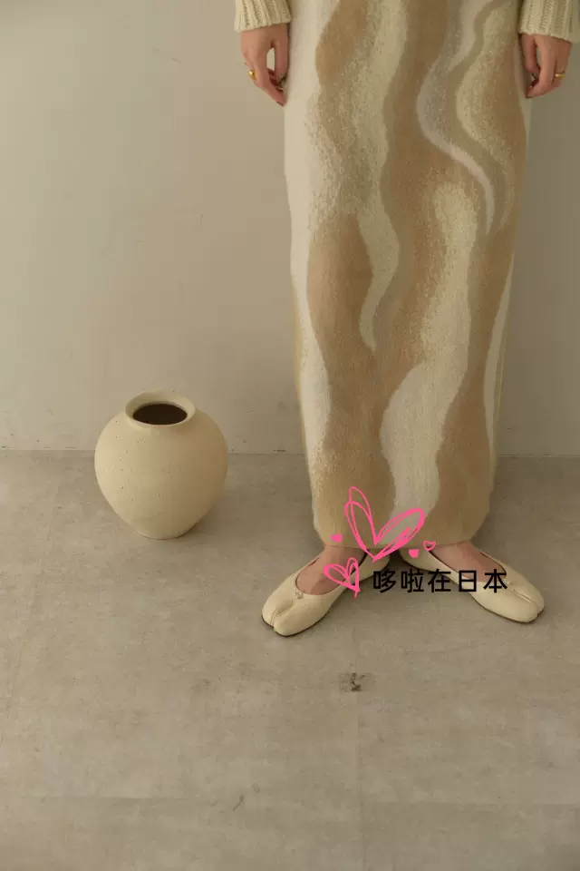日本代購拼郵包稅eaphi 半身裙gradation wave knit skirt-Taobao
