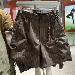 2025 Autumn WLJZWFJTUR Men's Casual Versatile Workwear Striped Elastic Waist Shorts UML650024
