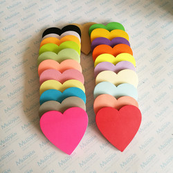 Fluorescent Heart-Shaped Sticky Notes, Colorful Heart-Shaped Memo Pads, Bright Red Heart-Shaped Sticky Notes, Miaoyan