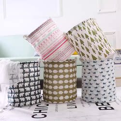 Household Fabric Laundry Basket Dirty Clothes Hamper Cotton and Linen with Handle Cabinet Small Clothing Fabric Storage Basket Desktop Storage Box