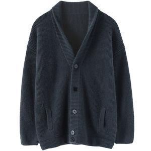 
Men's soul temperament~Heavy thickened V lapel men's cashmere cardigan pure cashmere sweater men's knitted jacket
