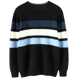 
The upper body is indeed very high-end~ Men's cashmere sweater round neck pure cashmere sweater knitted base shirt loose in autumn and winter