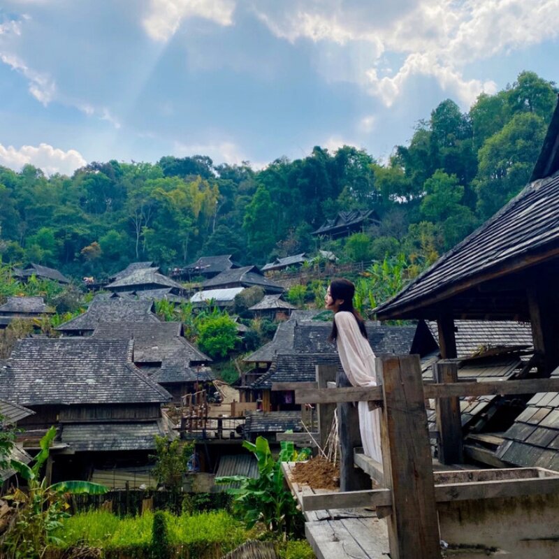 云南昆明西双版纳沧源哀牢山景迈山翁丁村糯干告庄夜市8日跟团游