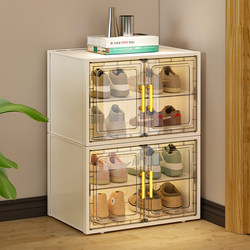 Shoe Rack Multi-Layer Small Narrow Household Shoe Cabinet for Doorway Dormitory under Desk Transparent Simple Storage Space-Saving Dustproof Shoe Box