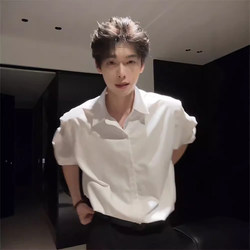 Casual White Shirt for Men, Long-Sleeved, High-End Suit Inner Layer, Spring Style, Mature and Handsome, Outerwear Shirt Jacket