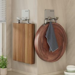 Hot-selling cutting board hook kitchen hanging cutting board chopping board artifact stainless steel punch-free strong load-bearing adhesive