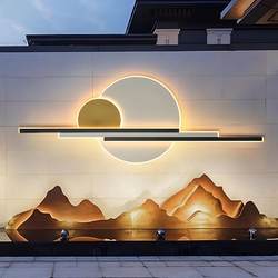 Outdoor wall lamp waterproof villa garden lamp simple modern screen wall lamp background wall solar landscape decorative lamp