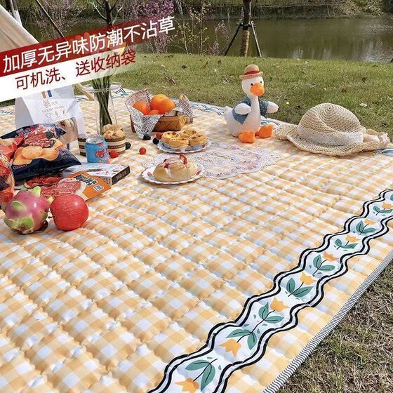 
Thickened outdoor picnic mat, portable spring outing mat, moisture-proof, waterproof and ultra-light O foldable picnic mat lawn