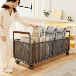 Movable school bag storage rack for student dormitory