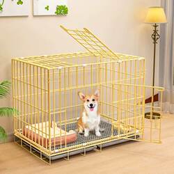 Pet-Specific Dog Cage, Small Dog Indoor Folding Gate Fence, Teddy Bichon Medium-Sized Dog, Corgi Border Collie Dog Bed