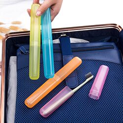 Travel Portable Toothbrush Box Set, Colorful Candy-Colored Frosted Toothbrush Box, Toothbrush Holder, Toothbrush Cup, Toothbrush Storage Box