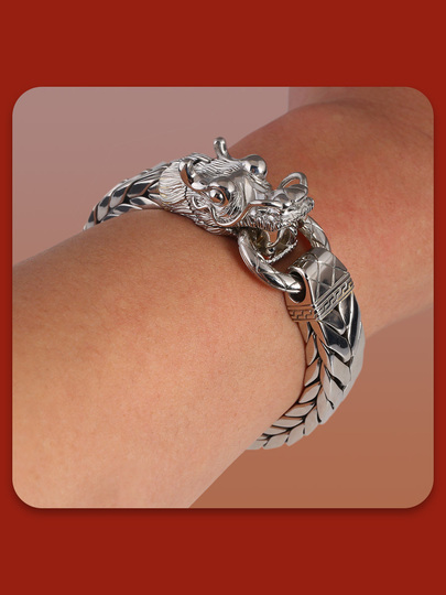 Pt950プラチナブレスレット - Zhubao Chuanqing 編み込みチェーン