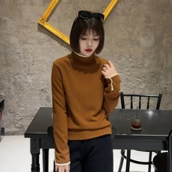 Lace Collar Thickened Double-Sided Fleece Base Shirt for Women, 2025 Winter Popular Half-High Collar Long-Sleeve T-Shirt Top