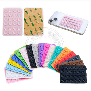 Square mobile phone silicone suction cup self-adhesive anti-slip pad portable removable tablet phone holder car holder