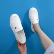Giày y tá nữ đế mềm chống trượt da thoáng khí bệnh viện thẩm mỹ viện nhà máy trắng giày công sở một chân