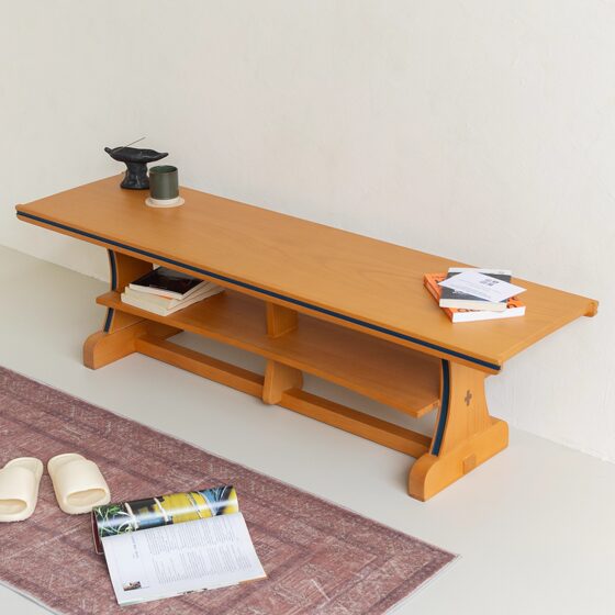 
Mountain and field backtrack, medieval solid wood bench storage rack tea table