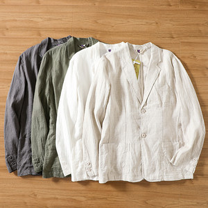 
Business light luxury! Imported worsted linen! Thin and breathable solid color men's spring and summer casual suit jacket