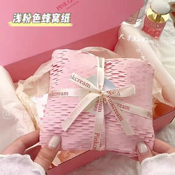 High-Quality Pink Honeycomb Paper with a Girly Aesthetic, Premium Packaging, Shockproof Protection, Gift Airplane Box, Biodegradable