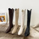 Long boots for women's knight boots 2025 spring and autumn new mid-boots boots long boots Martin boots cowboy boots white high boots
