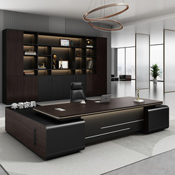 Light Luxury Boss Desk and Chair Combination Simple Modern President's Room High-End Furniture Manager's Supervisor Desk Executive Desk