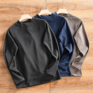 
[Japanese niche - cationic German velvet ~ foreign trade tail goods] Autumn and winter men's half turtleneck long-sleeved T-shirt bottoming shirt