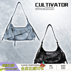 Cultivator Original Niche Retro Hot Girl Single Shoulder Handbag Crossbody Motorcycle Bag Underarm Bag 2025 Autumn and Winter New