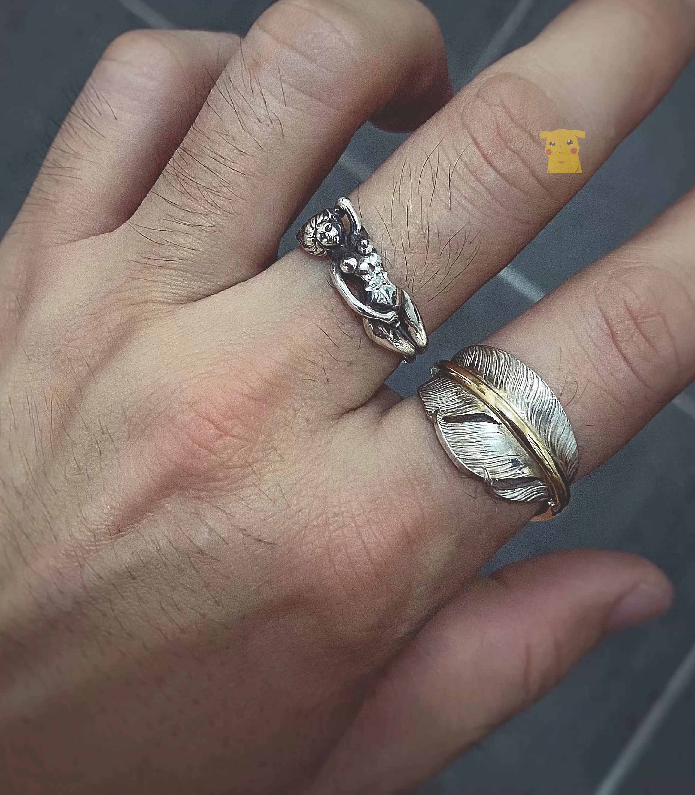 国内现货正品WACKO MARIA NUDE RING 925银制形状萝体女人戒指-Taobao