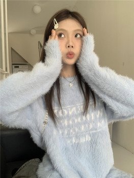 
Soft and thick sweater lazy loose knitted top