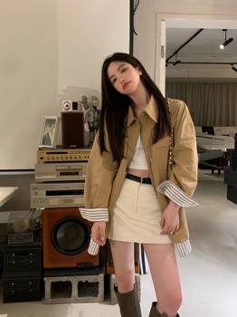 Two-piece shirt jacket with fake design sense