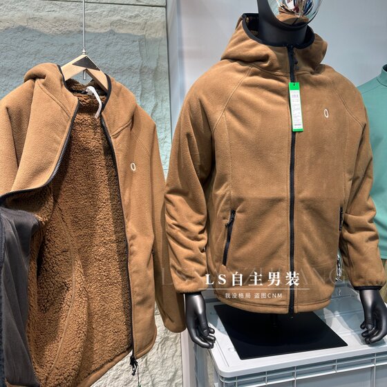 
Pick up ~ Really thick and super soft double-sided polar fleece lamb 500G heavyweight warm hooded couple cotton cardigan jacket