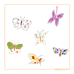 Another Tattoo Color Fresh Pure Desire Color Butterfly Combination Clavicle Tattoo Sticker Female Buy One Get One Free
