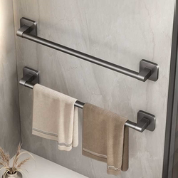 No-Drill Towel Bar for Home Bathroom, Toilet, and Restroom, Wall-Mounted Adhesive Towel Rack, Thickened